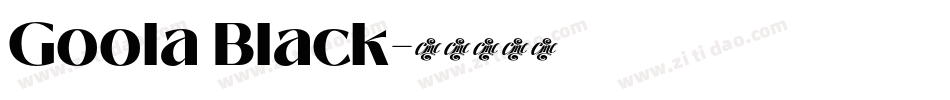 Goola Black字体转换